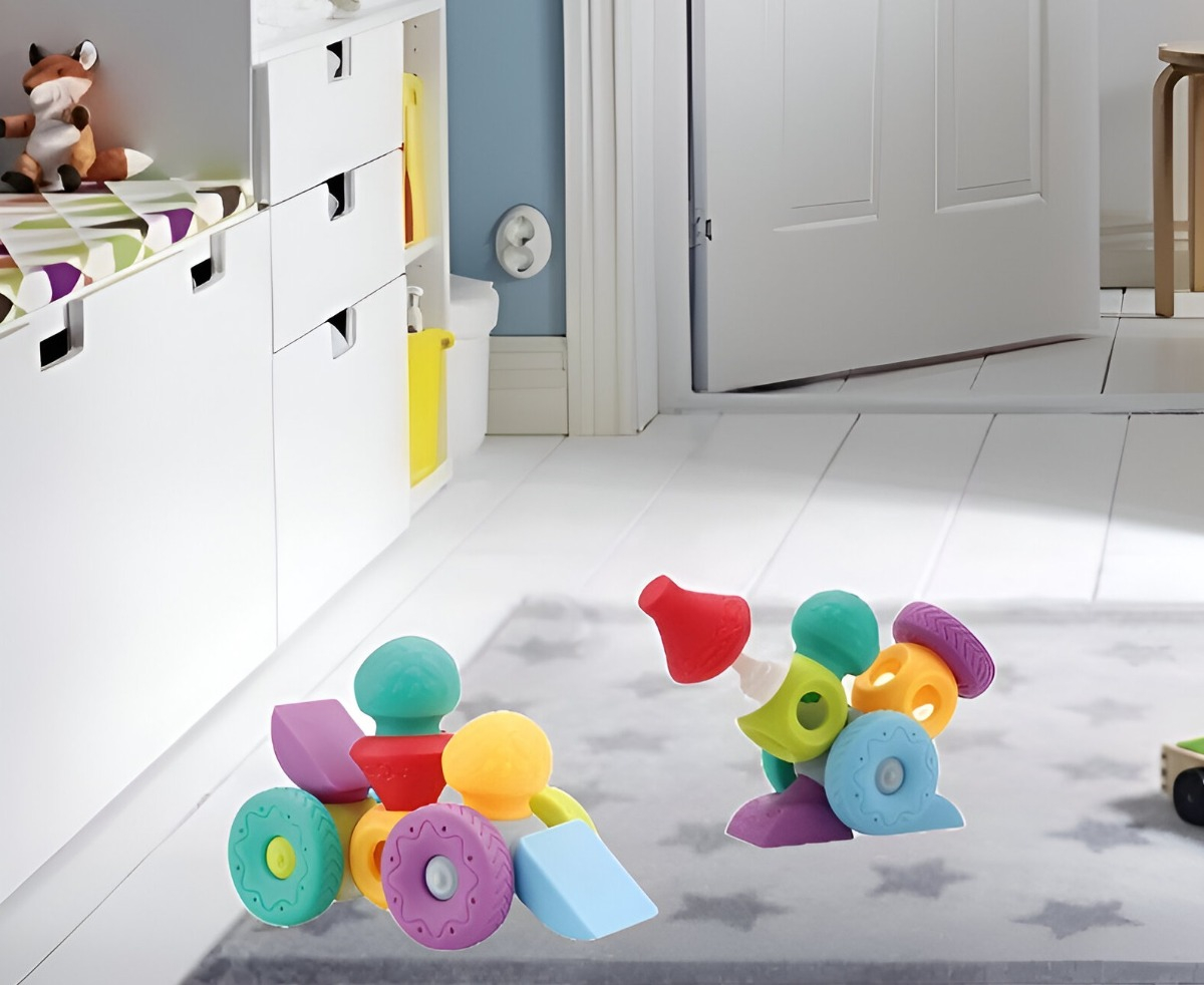 BLOQUES CONSTRUCCIÓN JUGUETE MULTICOLOR TRIDIMENSIONAL EDUCACIÓN JHN - 10