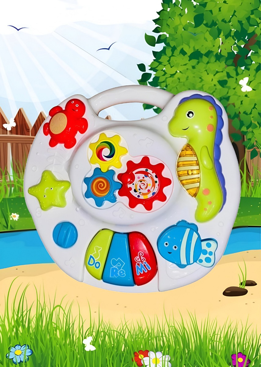 JUGUETE DIDÁCTICO MESA APRENDIZAJE MUSICAL 2 EN 1 NIÑOS JHN MULTICOLOR - 9