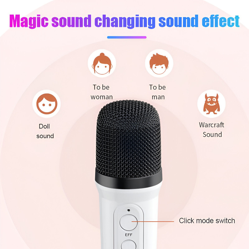 MINI KARAOKE PORTATIL PARA NIÑOS MICROFONOS BLT MUSICA - 10