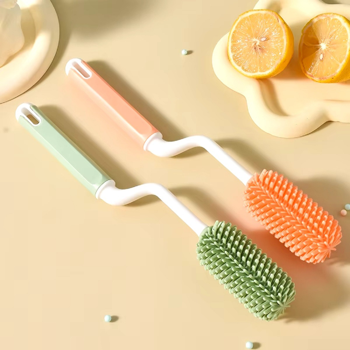 CEPILLO SET 3 SILICONA LIMPIA MAMADERA BIBERÓN BEBÉ LAU - 6