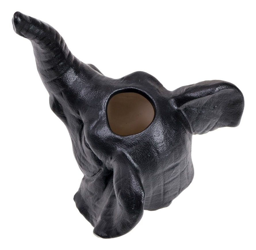 MACETA CERÁMICA ELEFANTE NEGRO DECORACIÓN JHN - 3