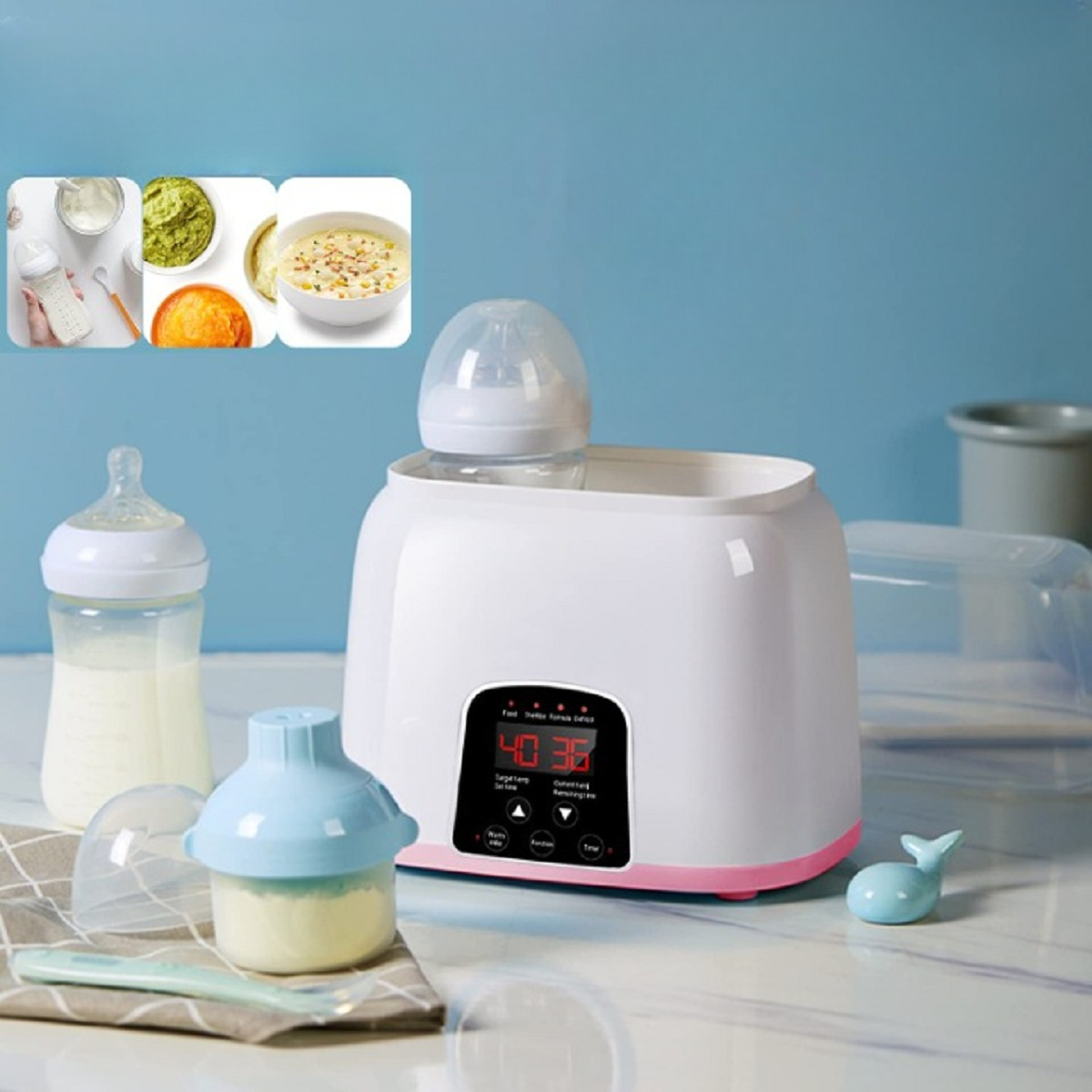 CALIENTA MAMADERA BIBERON ESTERILIZADOR BEBES LAU MULTICOLOR - 3