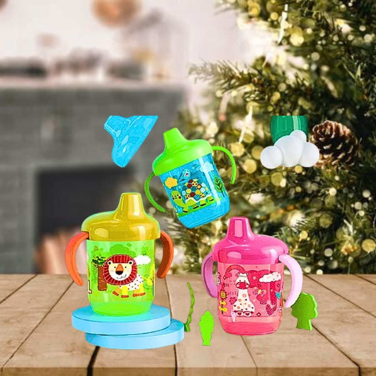 SET 4 VASOS SILICONA ANTIDERRAME ENTRENADOR 6M BEBES LAU - 7