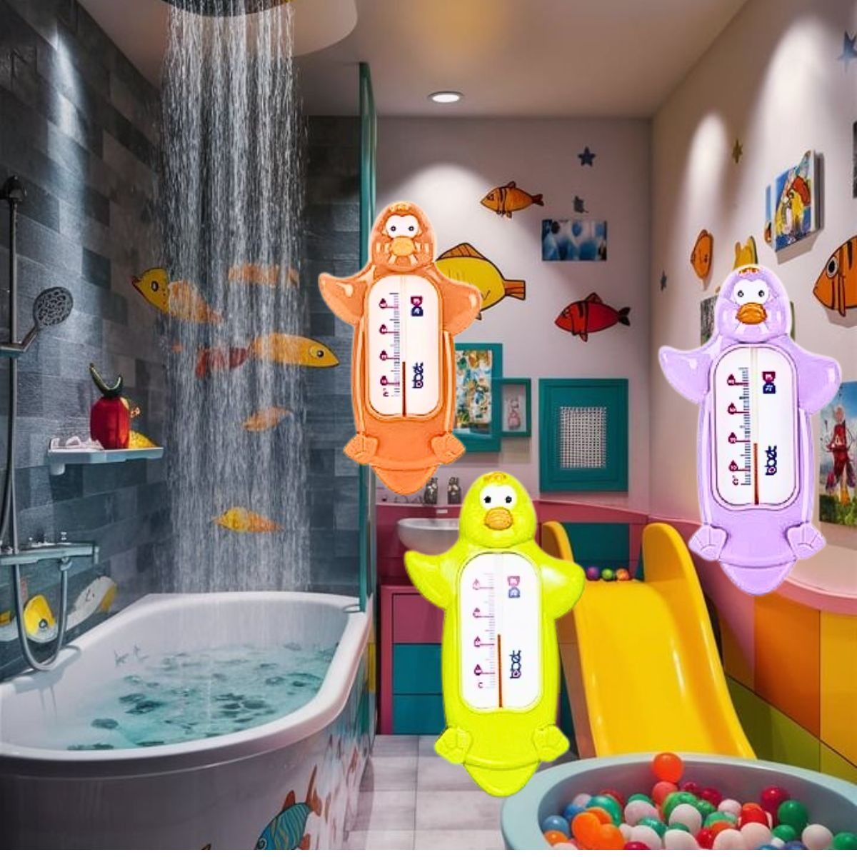 SET 7 TERMOMETROS AGUA DUCHA BAÑO DIVERTIDO NIÑOS LAU - 5