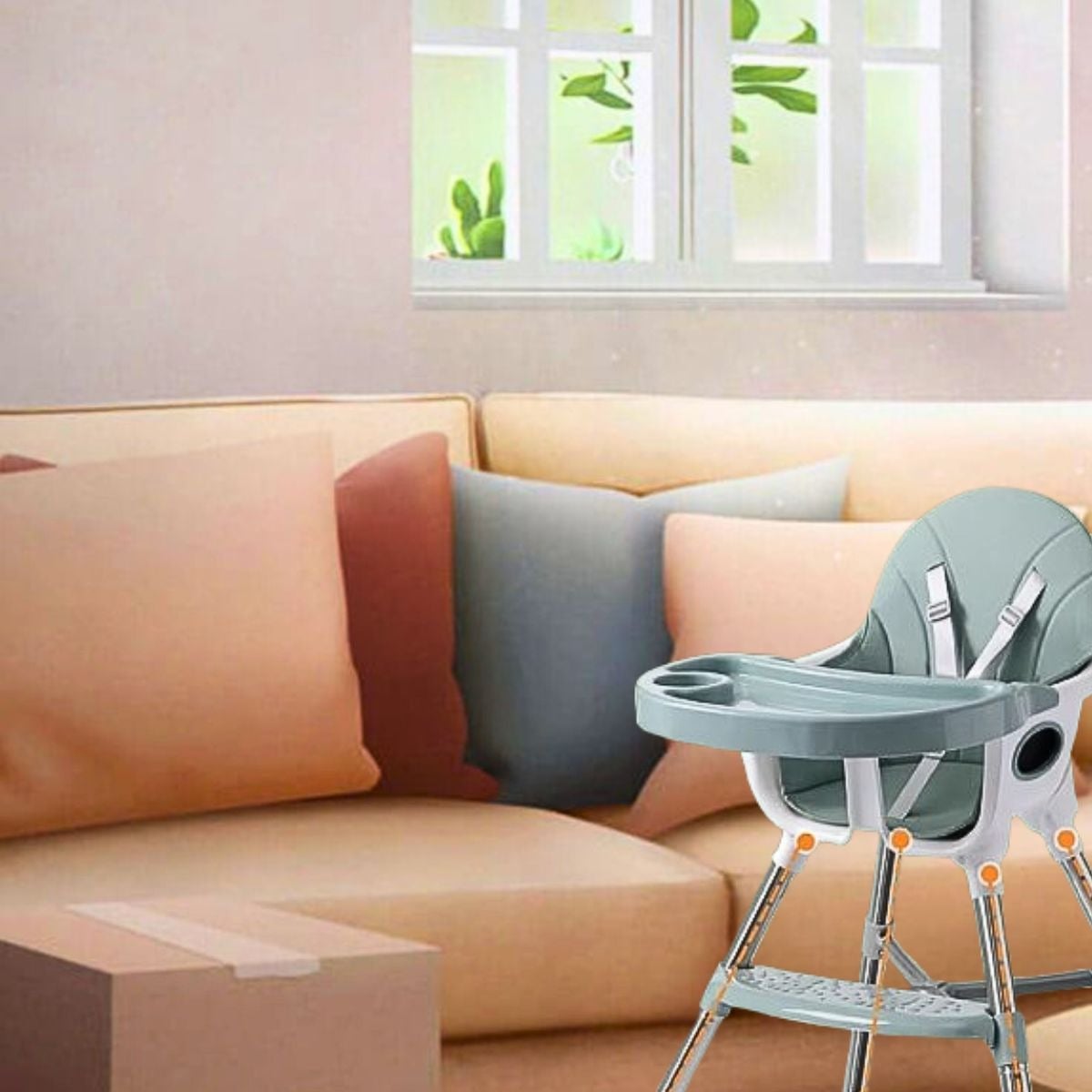 SILLA COMER PLEGABLE MULTIFUNCIONAL NIÑOS BEBES LAU - 2
