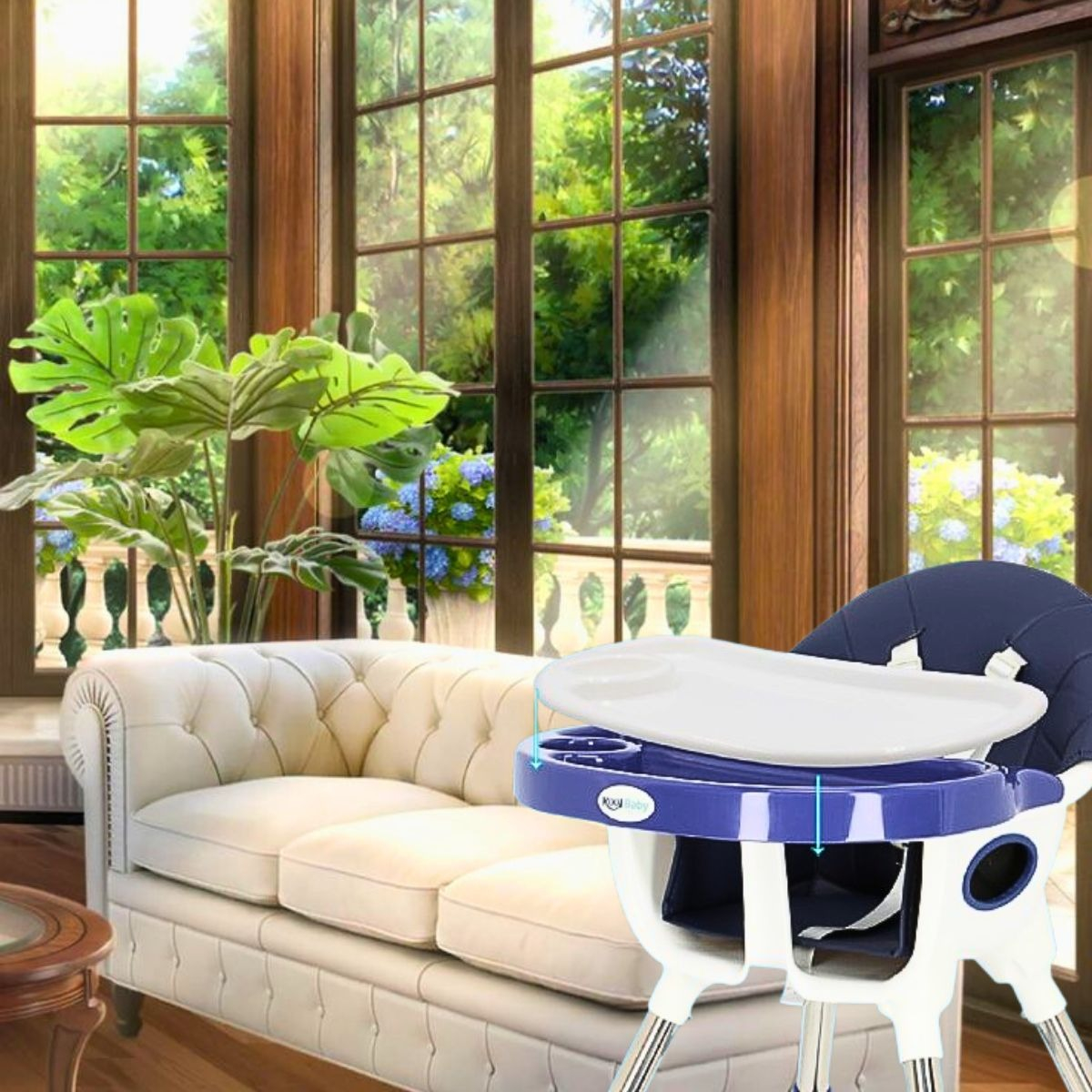 SILLA COMER PLEGABLE MULTIFUNCIONAL NIÑOS BEBES LAU - 6