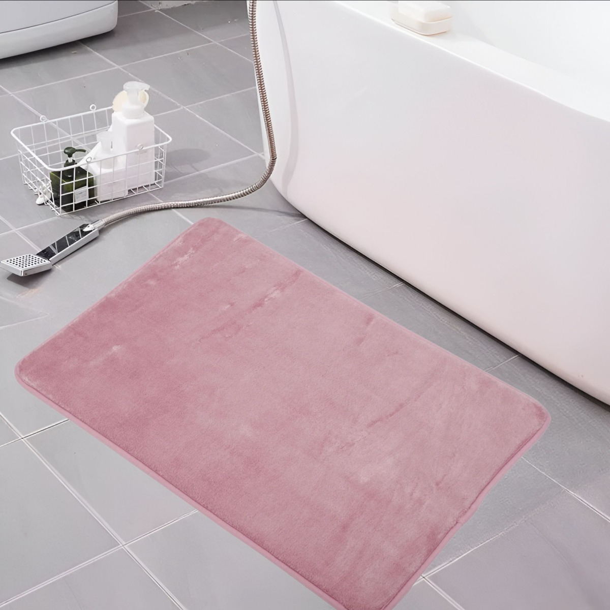 SET 3 ALFOMBRA BAÑO SUAVE ANTIDESLIZANTE TERCIOPELO JHN - 6