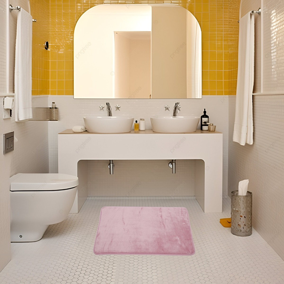 SET 3 ALFOMBRA BAÑO SUAVE ANTIDESLIZANTE TERCIOPELO JHN - 8
