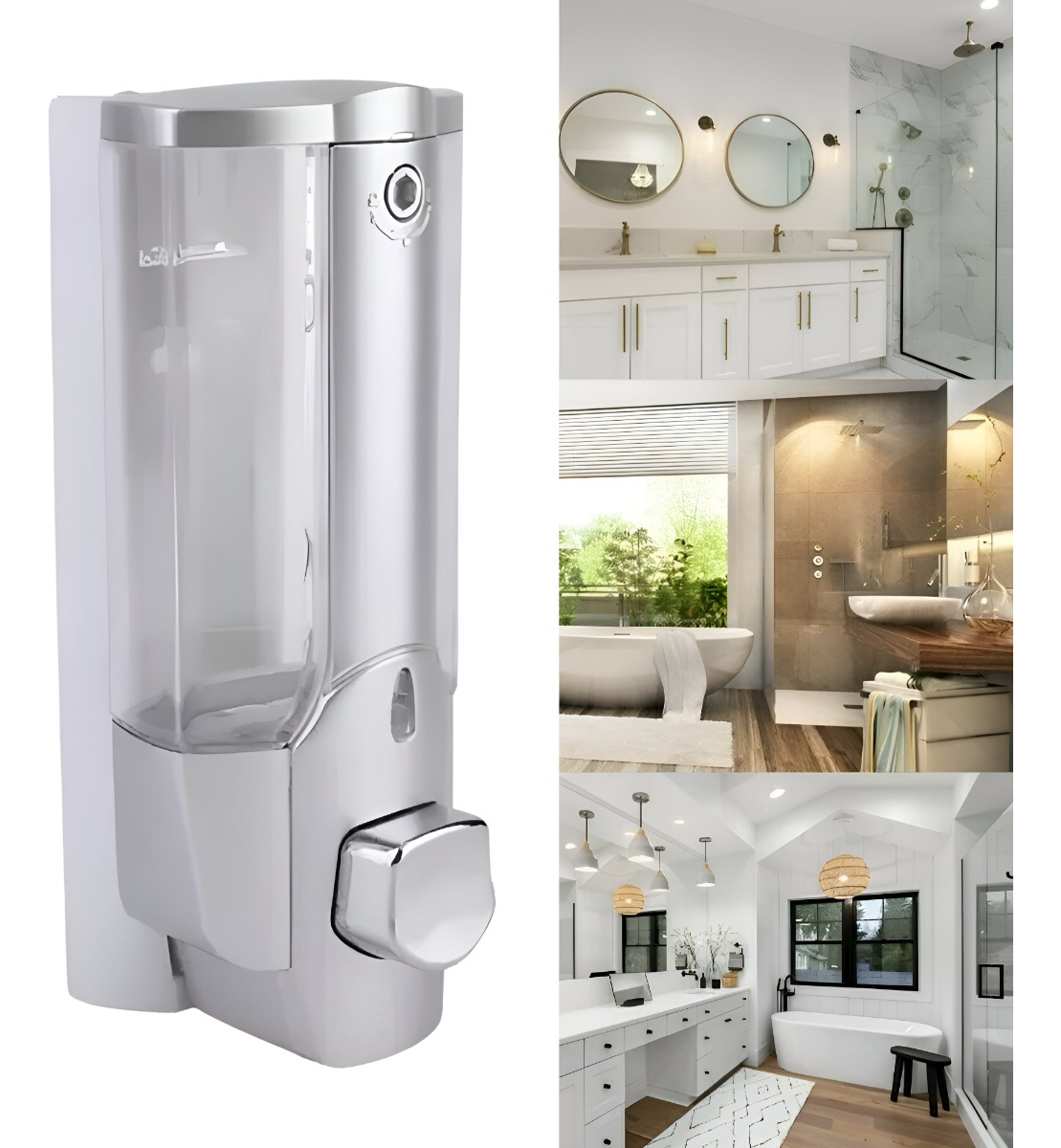 DISPENSADOR JABÓN LÍQUIDO DESPACHADOR LOCIÓN PARED GEL JHN - 3
