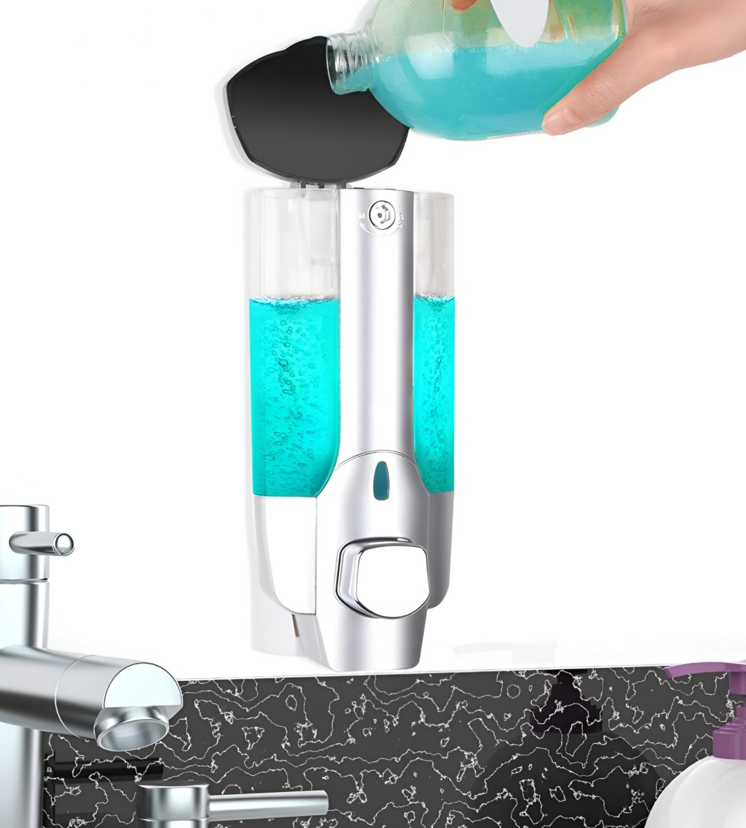 DISPENSADOR JABÓN LÍQUIDO DESPACHADOR LOCIÓN PARED GEL JHN - 5