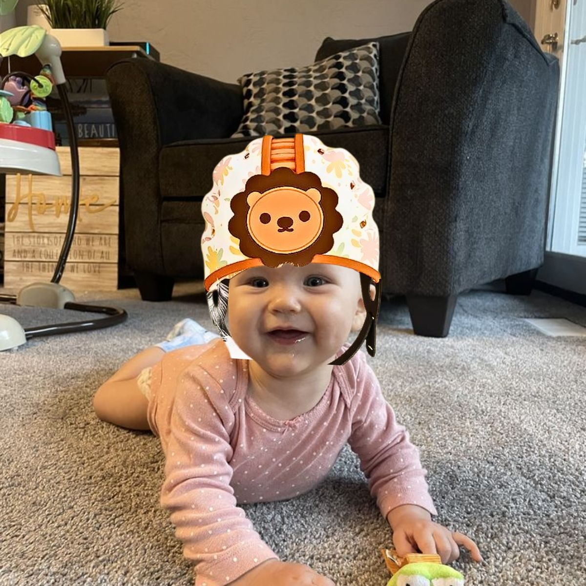 CASCOS ANTIGOLPES DISEÑO LEON PROTECTOR SUAVE BEBES LAU - 2