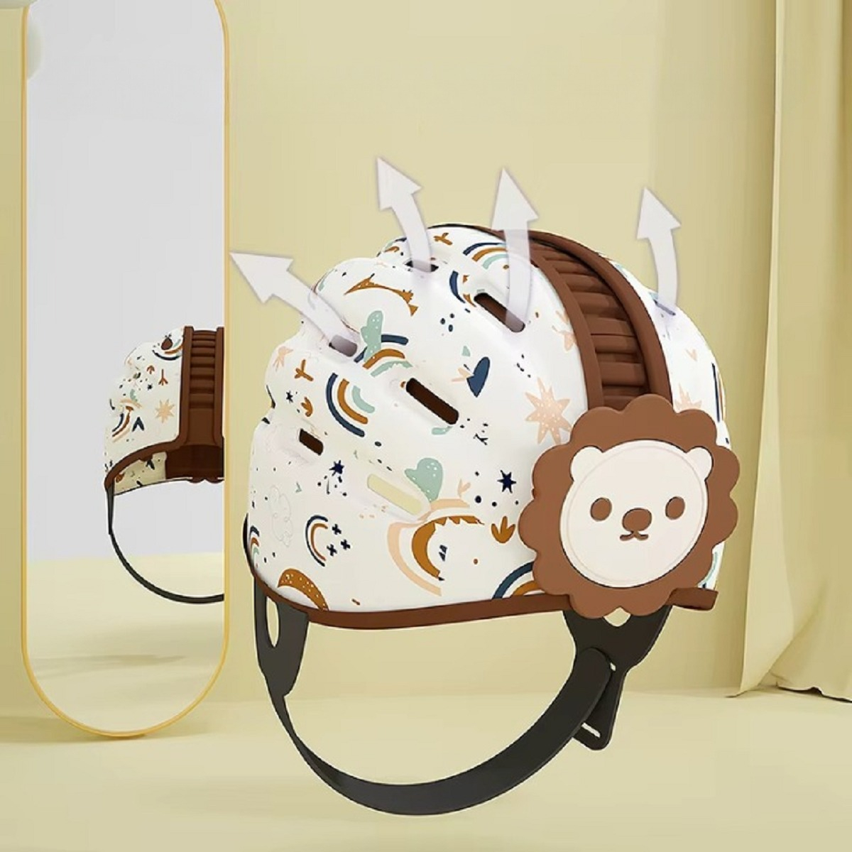CASCOS ANTIGOLPES DISEÑO LEON PROTECTOR SUAVE BEBES LAU - 4