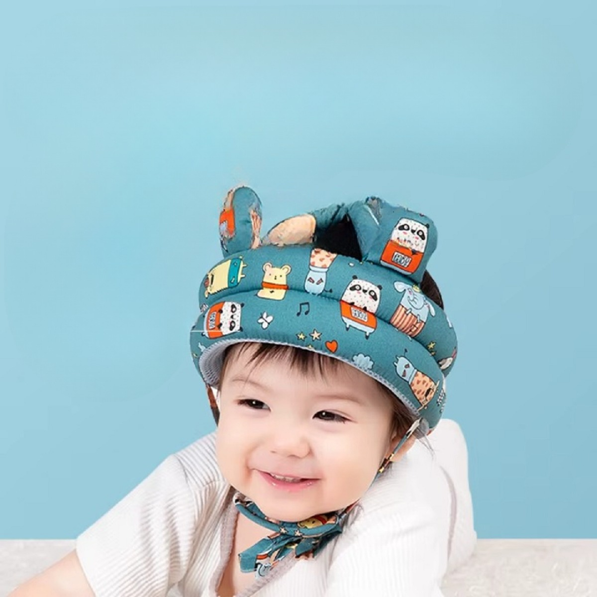 SET 2 CASCOS ESPONJAS ANTIGOLPES PROTECTOR SUAVE BEBE LAU - 9