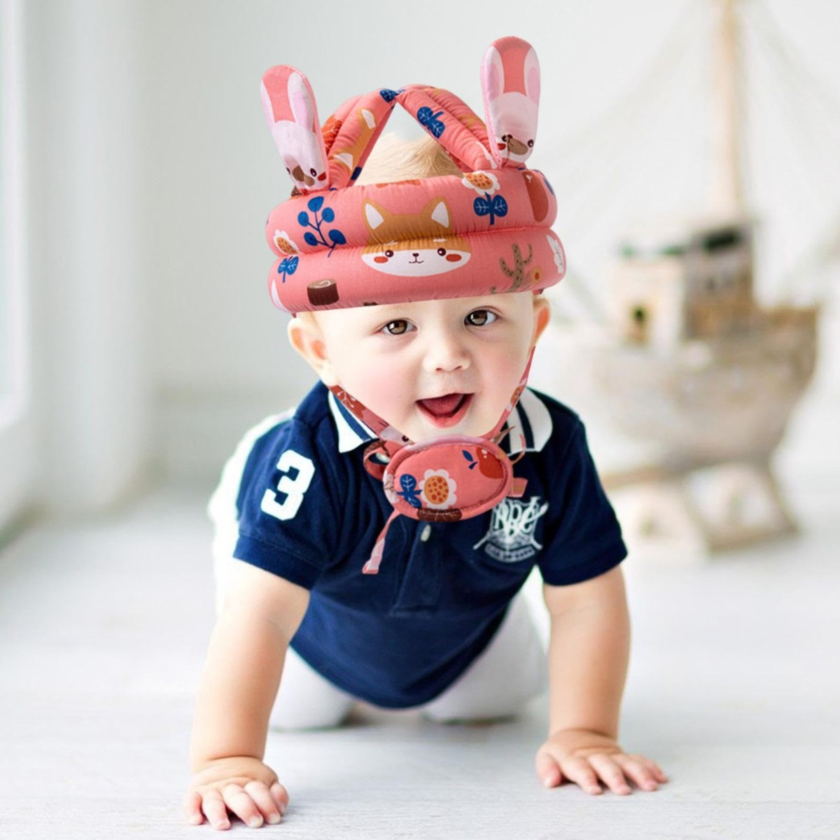 SET 2 CASCOS ESPONJAS ANTIGOLPES PROTECTOR SUAVE BEBE LAU - 10