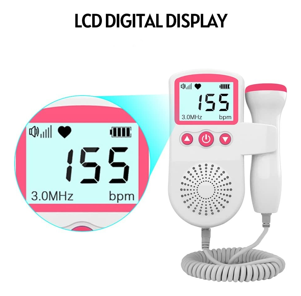 MONITOR CARDÍACO CORAZÓN DETECTOR SONAR FETAL MINI BEBE LAU - 5