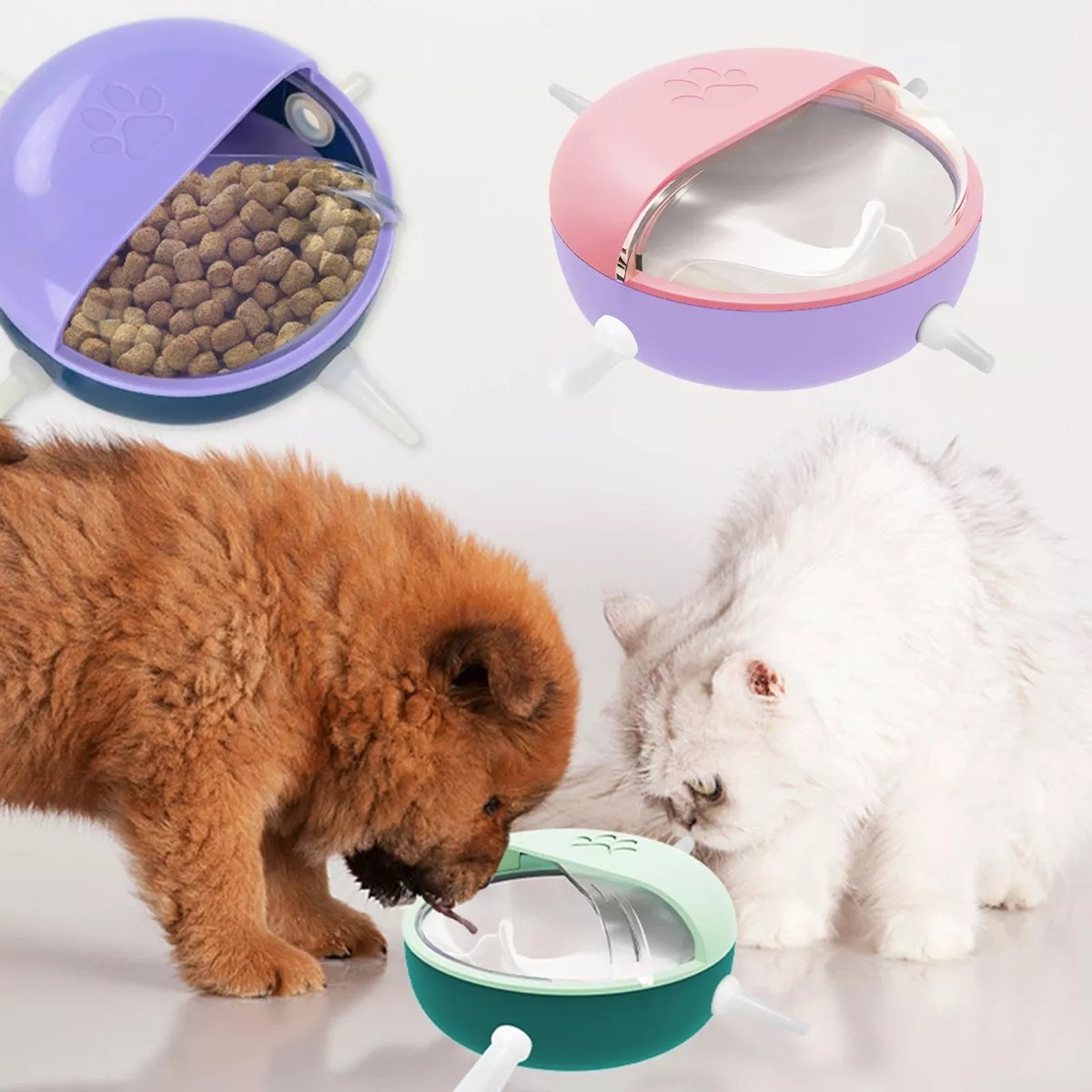 COMEDOR DISPENSADOR LECHE CACHORROS COMIDA GATOS PERROS LAU - 1