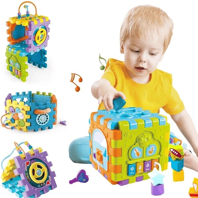 CUBO ACTIVIDADES NIÑOS APRENDIZAJE 6EN1 JUGUETE MUSICA LAU - 2