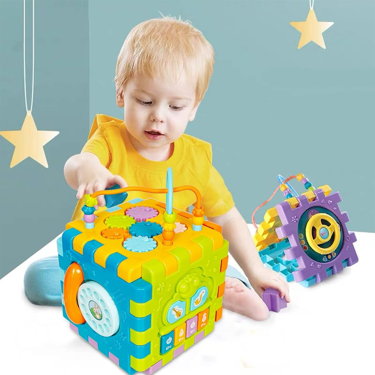 CUBO ACTIVIDADES NIÑOS APRENDIZAJE 6EN1 JUGUETE MUSICA LAU - 4