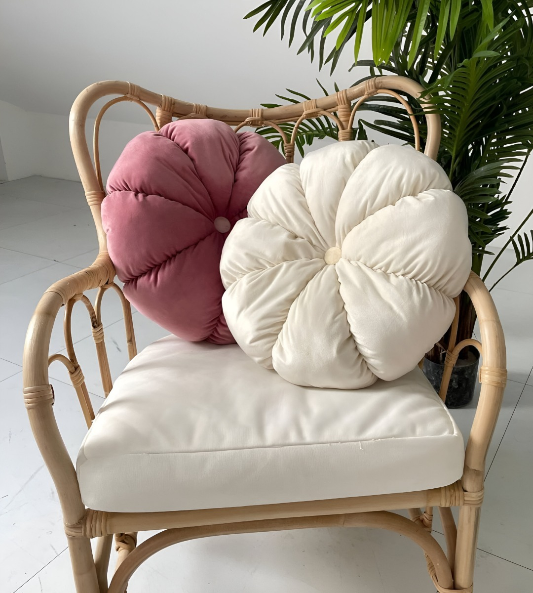 COJÍN REDONDO ALMOHADA CALABAZA DECORACIÓN HOGAR JHN - 10