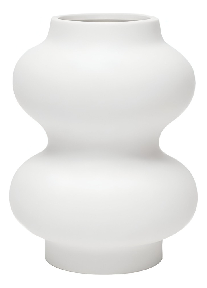 JARRÓN FLORERO CERÁMICA DECORACIÓN MODERNO BLANCO HOGAR JHN - 1
