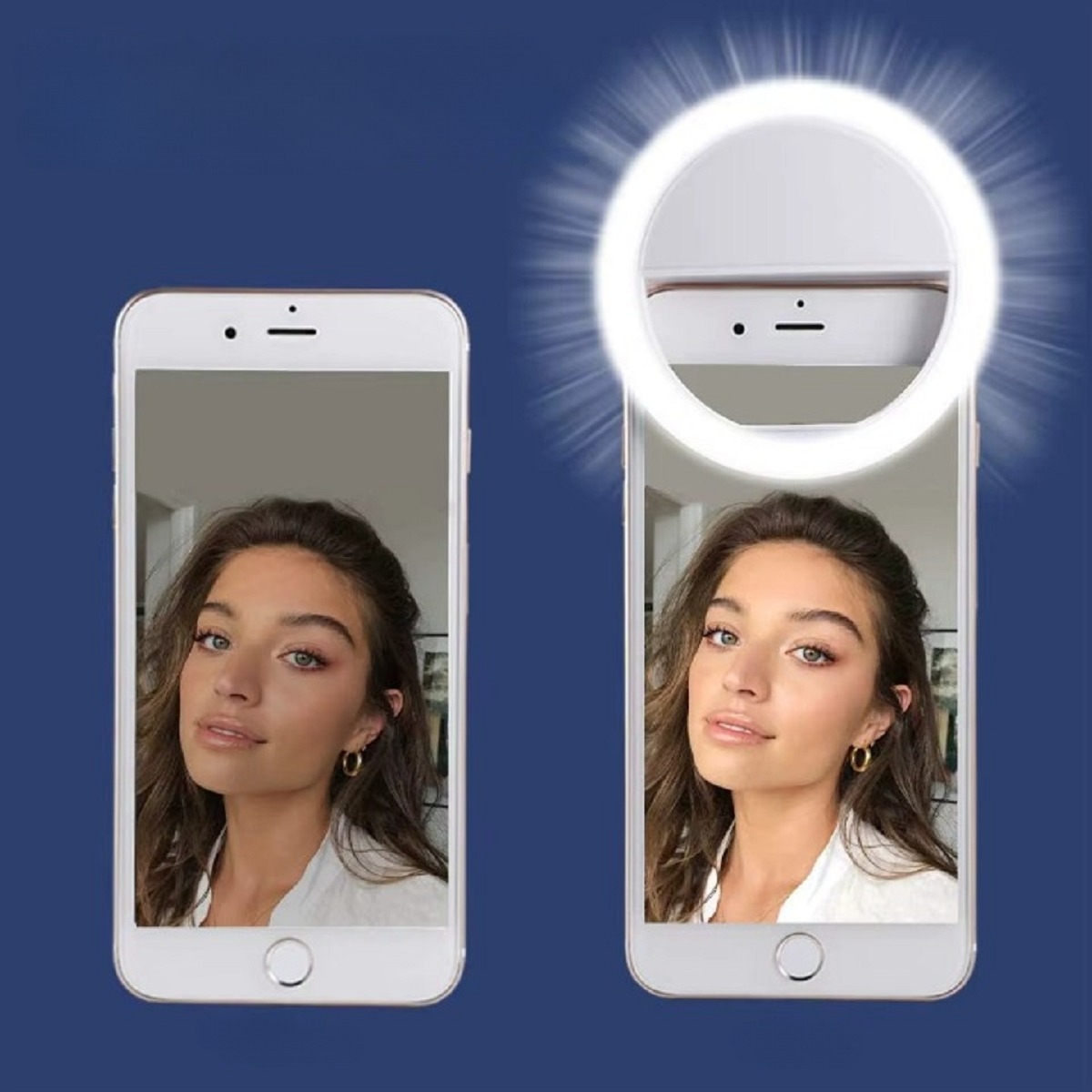 SET 5 ARO FLASH LUZ SELFIE RECARGABLE TELÉFONO CELULAR LAU - 2