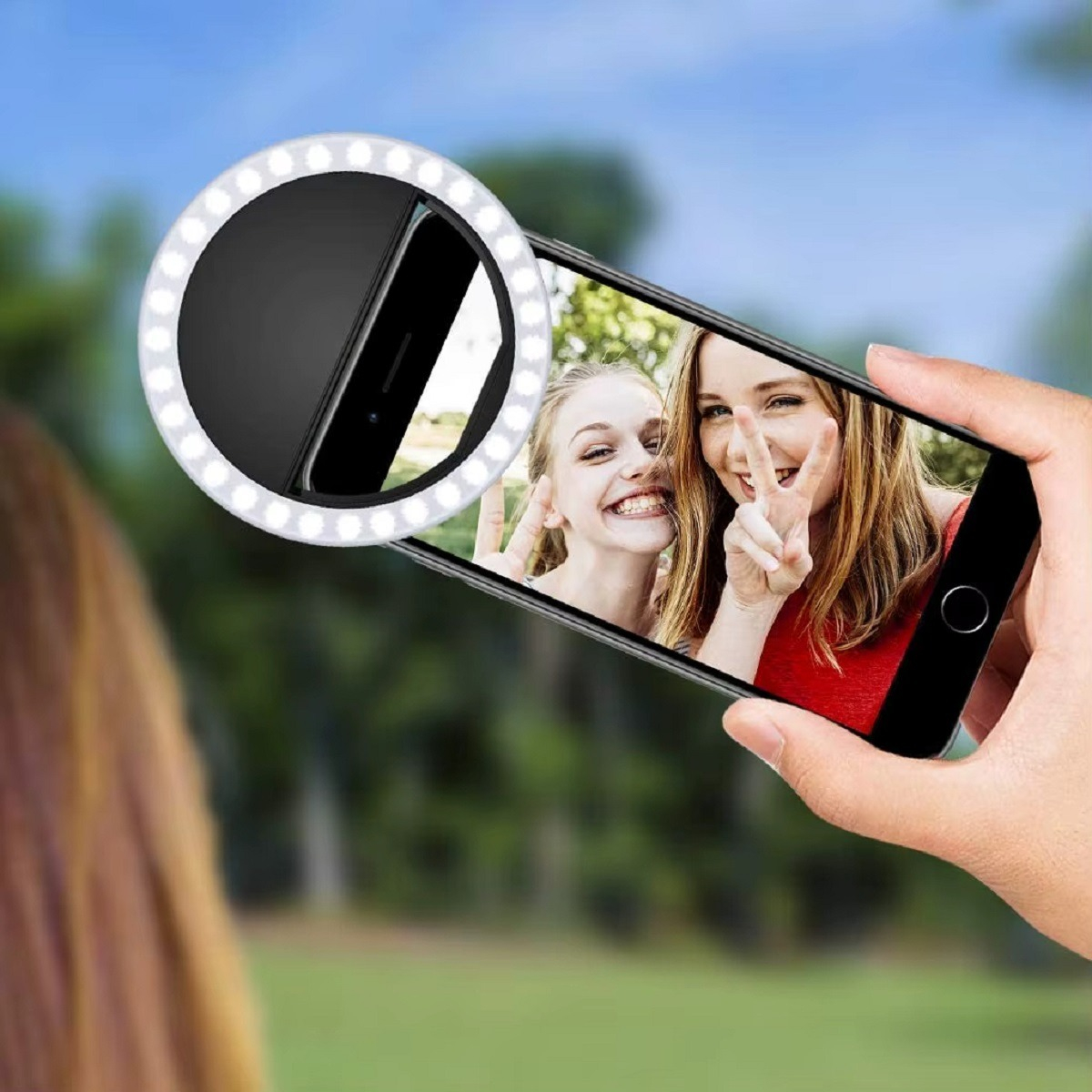 SET 5 ARO FLASH LUZ SELFIE RECARGABLE TELÉFONO CELULAR LAU - 3