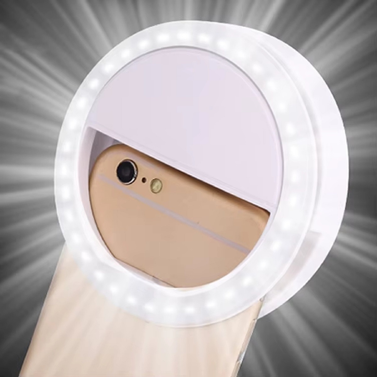 SET 5 ARO FLASH LUZ SELFIE RECARGABLE TELÉFONO CELULAR LAU - 10