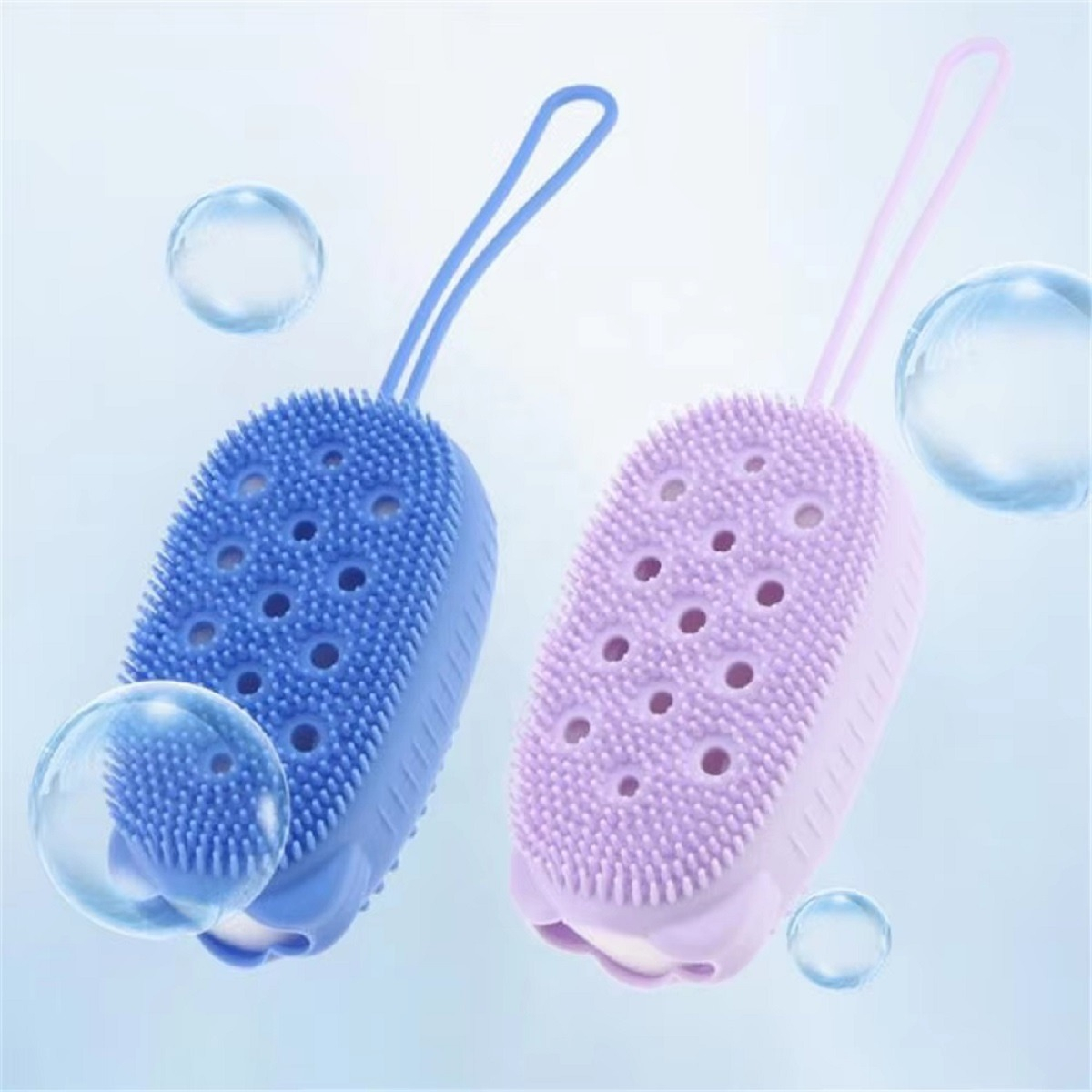SET 8 ESPONJAS BAÑO EXFOLIA SILICONA MASAJE LIMPIEZA LAU - 6