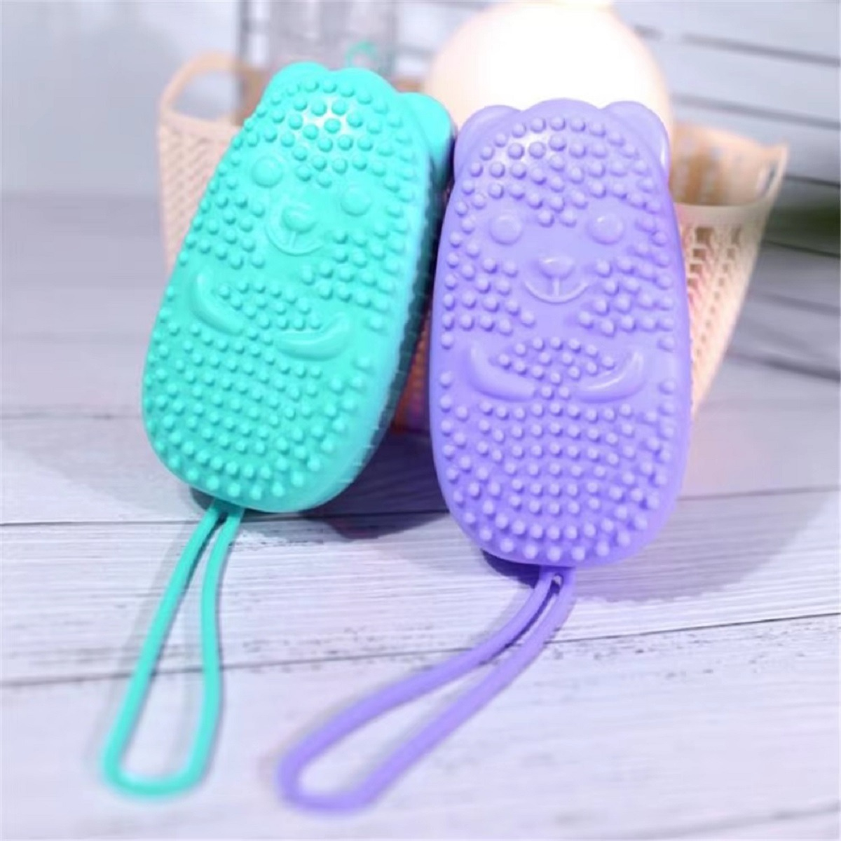 SET 8 ESPONJAS BAÑO EXFOLIA SILICONA MASAJE LIMPIEZA LAU - 8