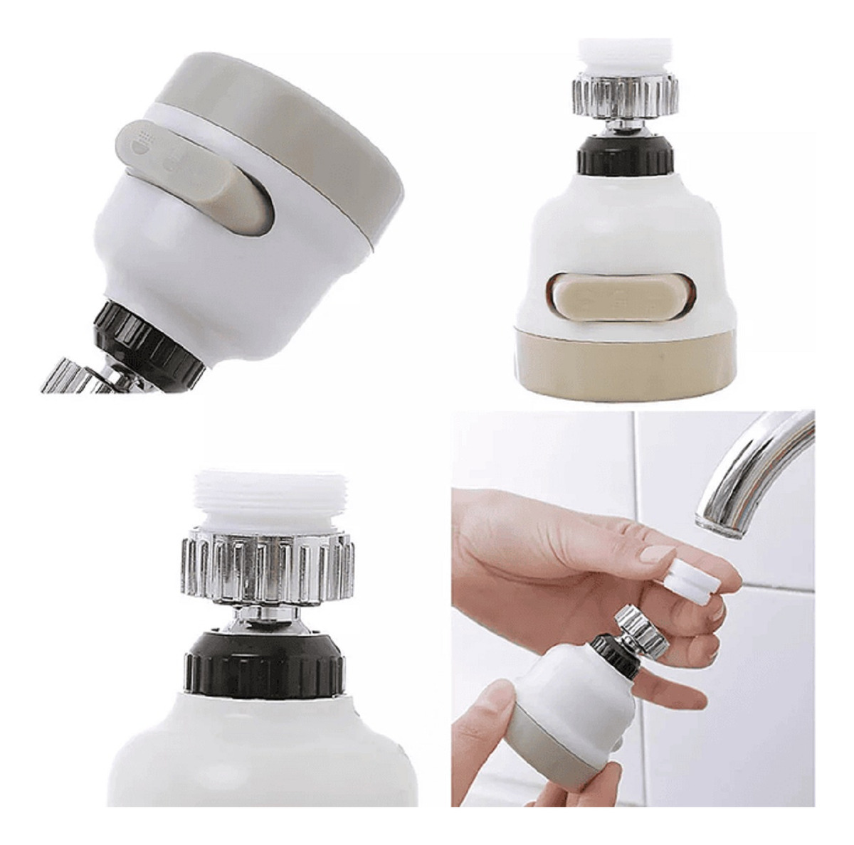 SET 5 ADAPTADOR LLAVE DUCHA FILTRO GIRA 360 COCINA HOGAR LAU - 7