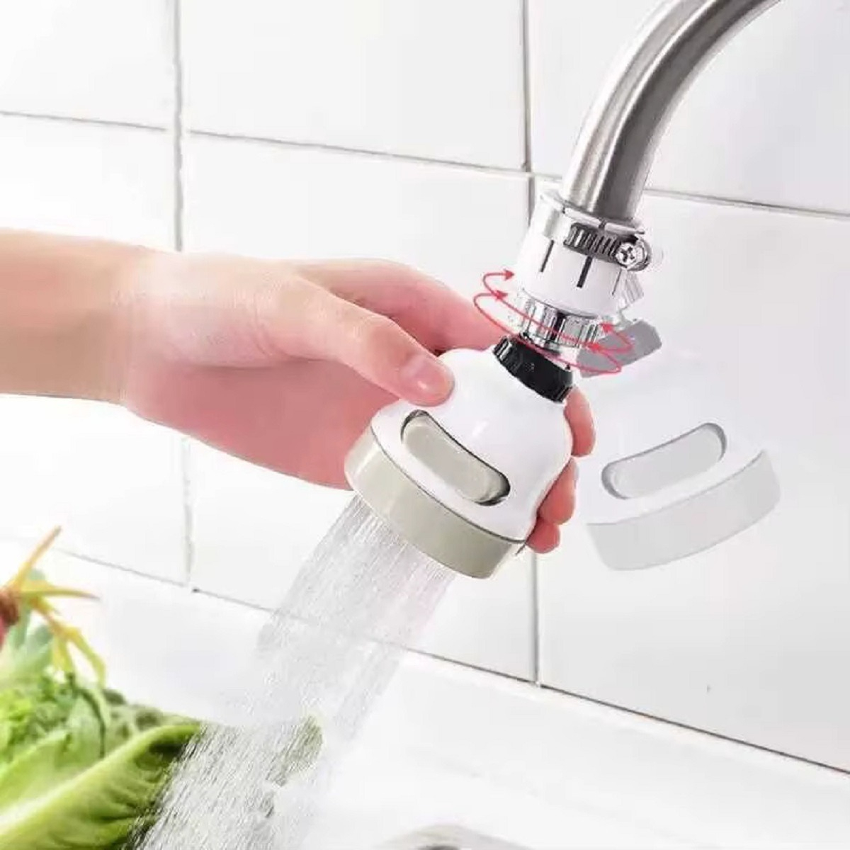 SET 5 ADAPTADOR LLAVE DUCHA FILTRO GIRA 360 COCINA HOGAR LAU - 10