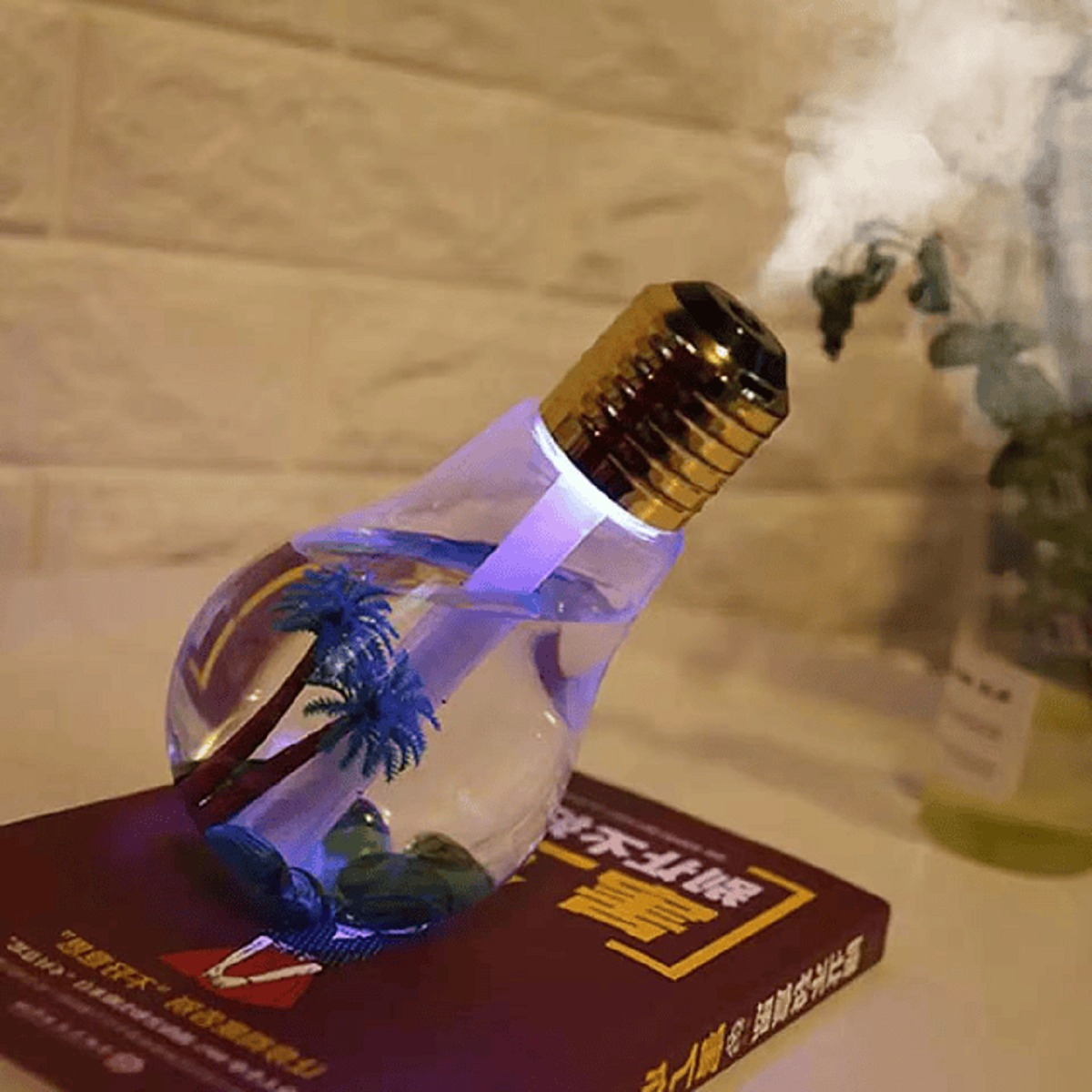 HUMIDIFICADOR DISEÑO BOMBILLO NOCTURNO DECORA PORTÁTIL LAU - 5