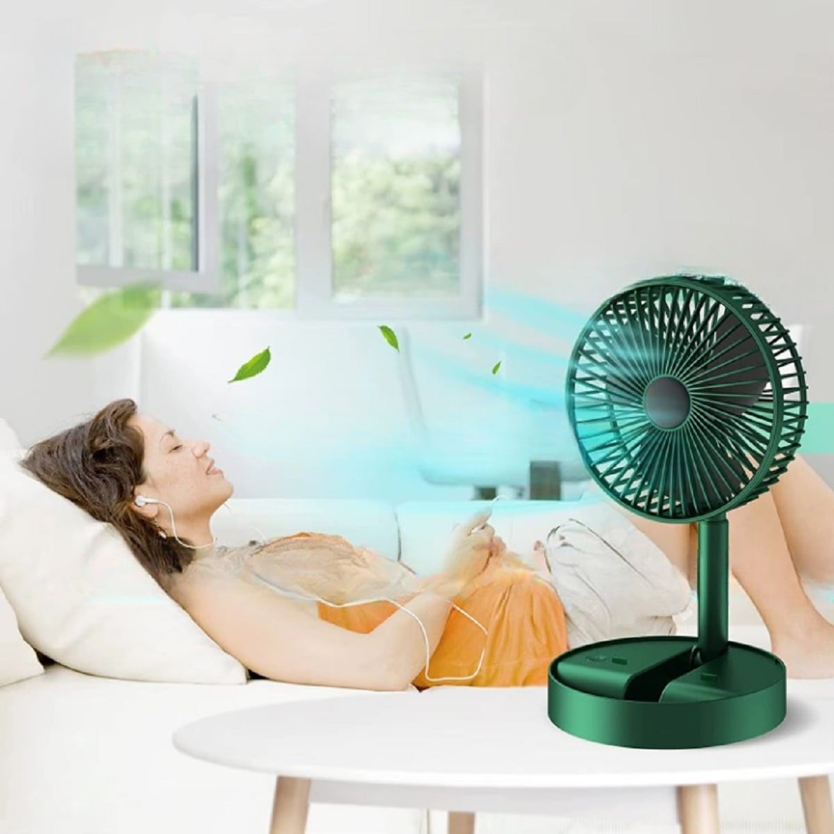 MINIVENTILADOR PORTÁTIL RECARGABLE SOPORTE HOGAR LAU - 2