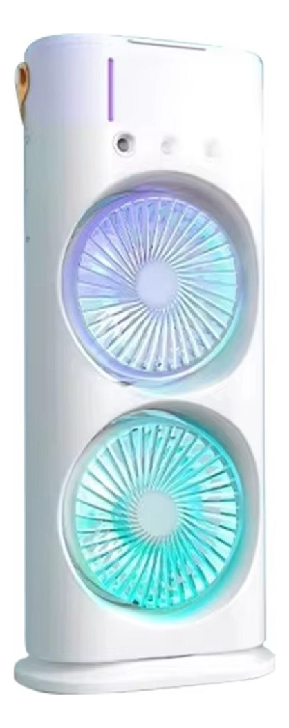 VENTILADOR PORTÁTIL ESCRITORIO DOBLE 12'' PRÁCTICO HOGAR LAU - 1
