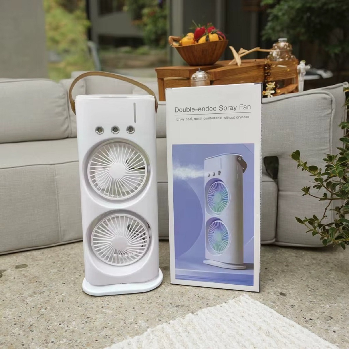 VENTILADOR PORTÁTIL ESCRITORIO DOBLE 12'' PRÁCTICO HOGAR LAU - 2