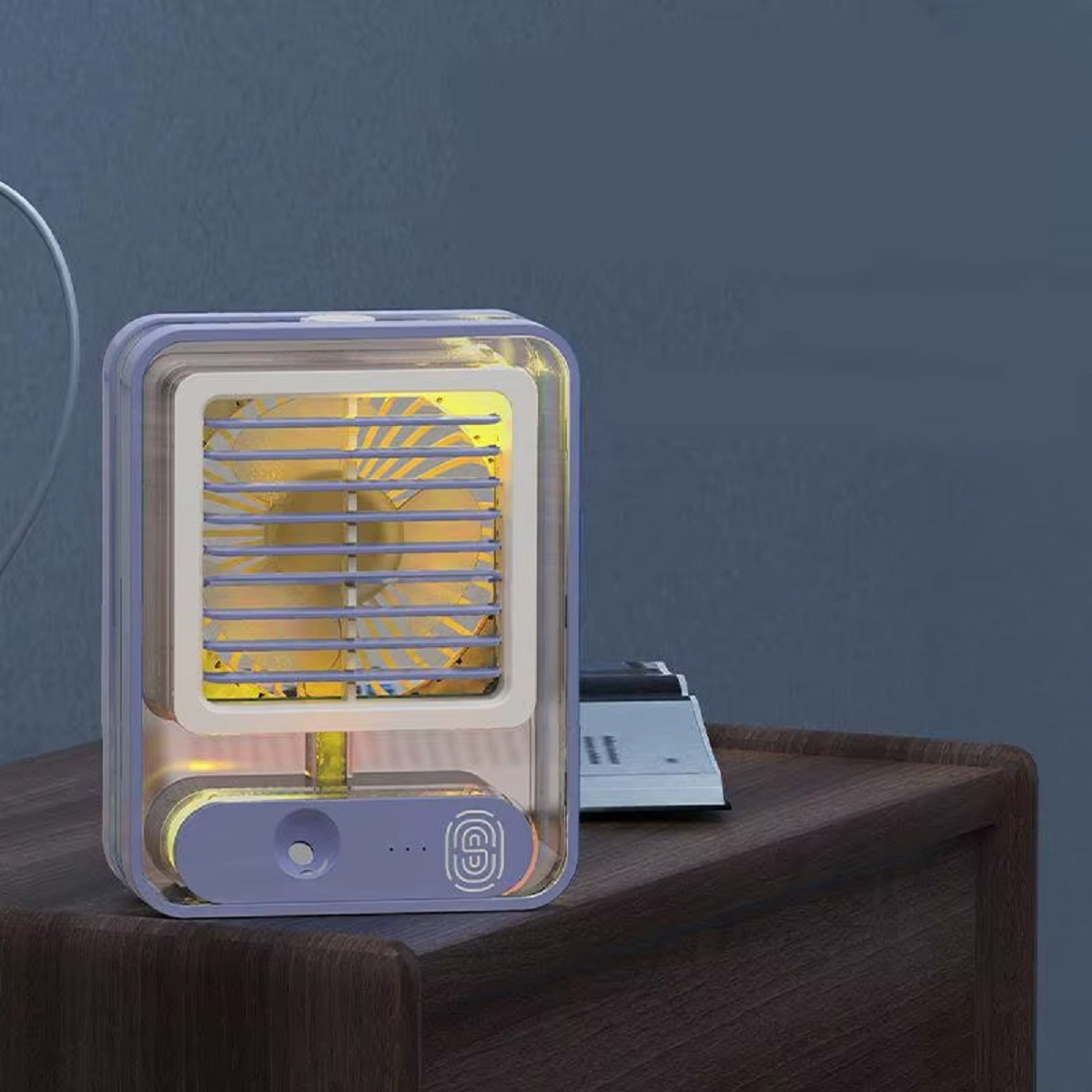 MINI ENFRIADOR AMBIENTE PORTÁTIL LUZ LED RECARGABLE LAU - 4