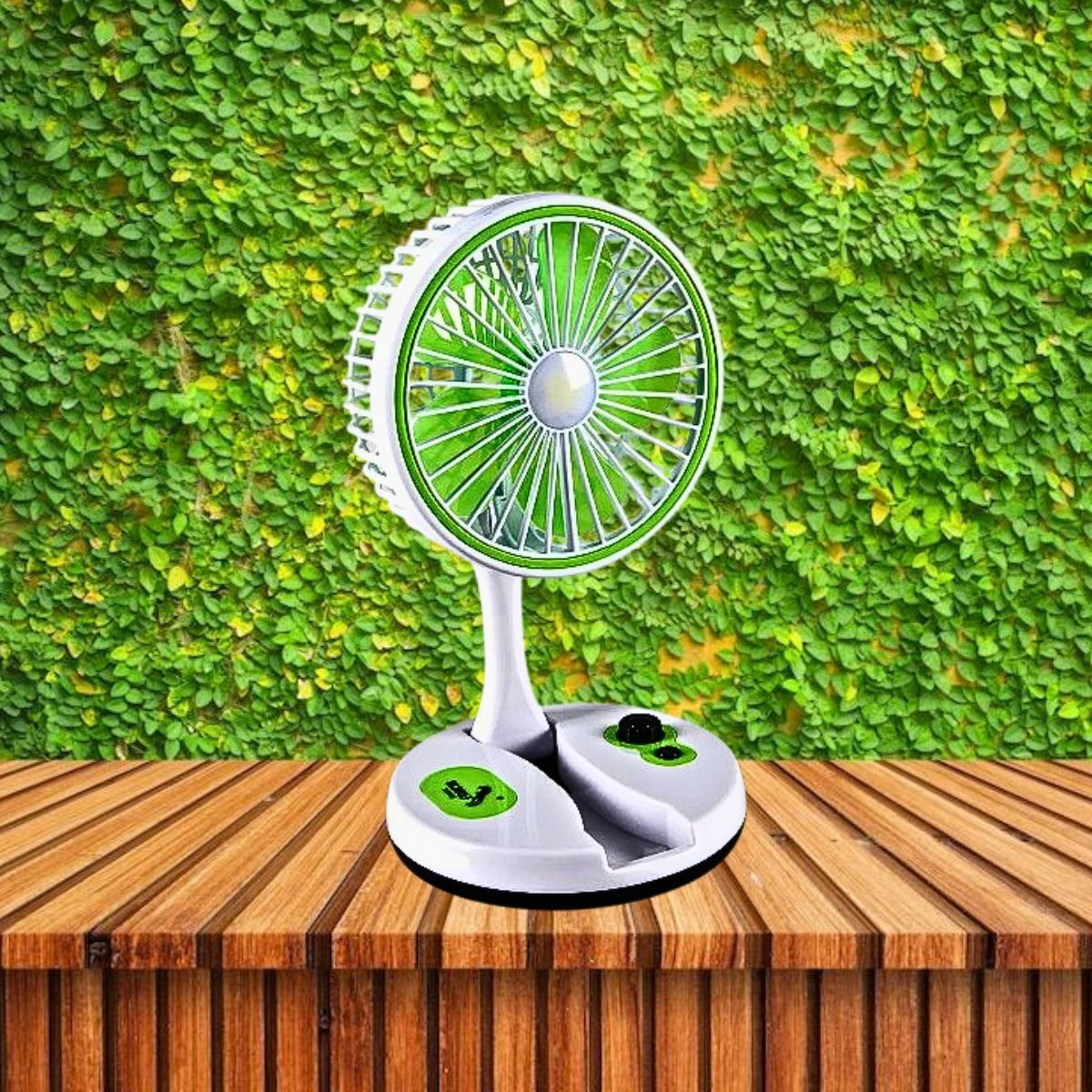 VENTILADOR MESA USB PORTÁTIL PLEGABLE LUCES LED HOGAR LAU - 7