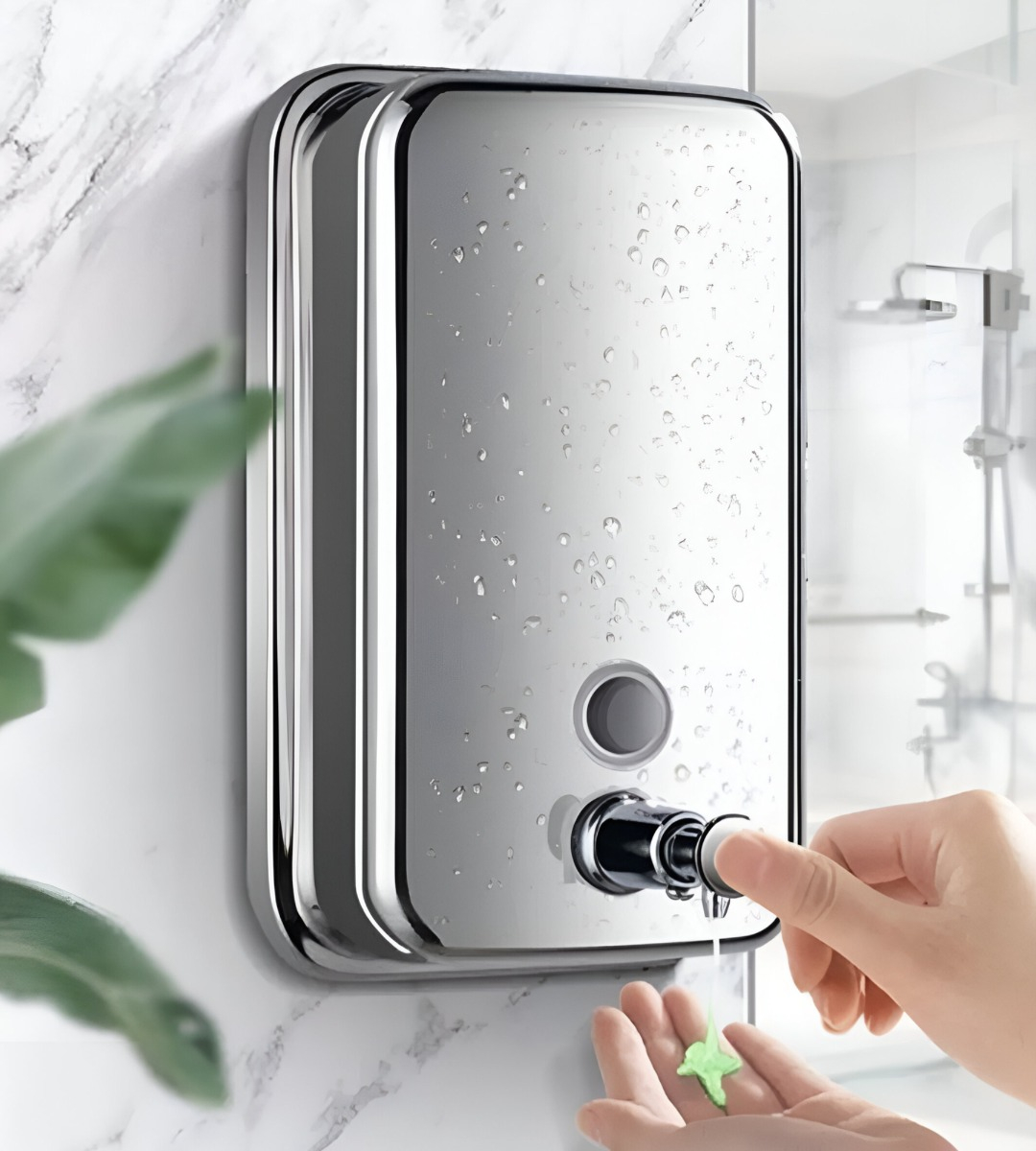 DISPENSADOR JABÓN PARED MODERNO 500ML BAÑO COCINA JHN - 8