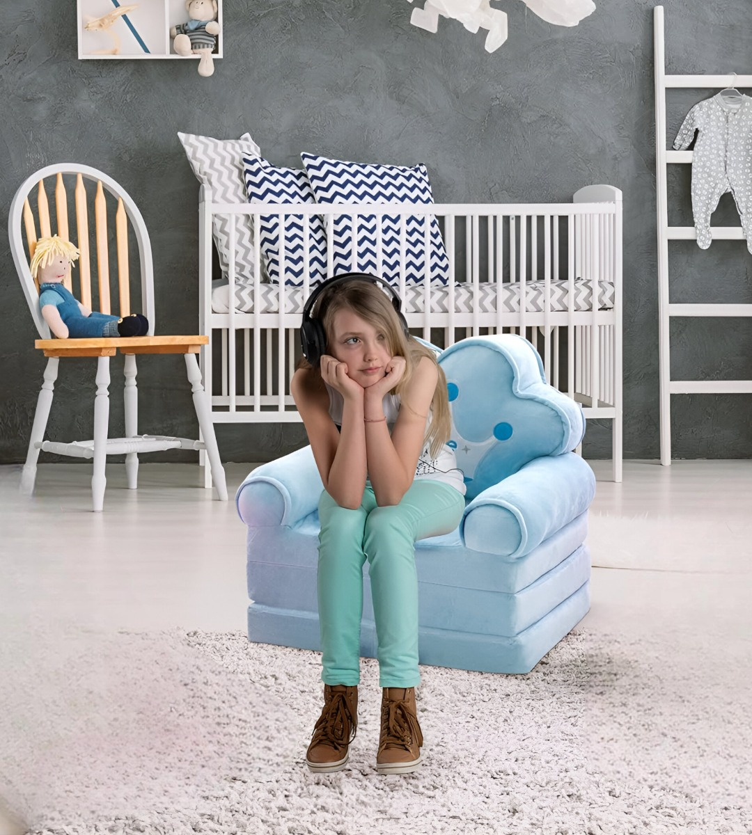 SOFÁ CAMA TRIPLE PLEGABLE NIÑOS SILLA REPOSABRAZOS JHN - 9