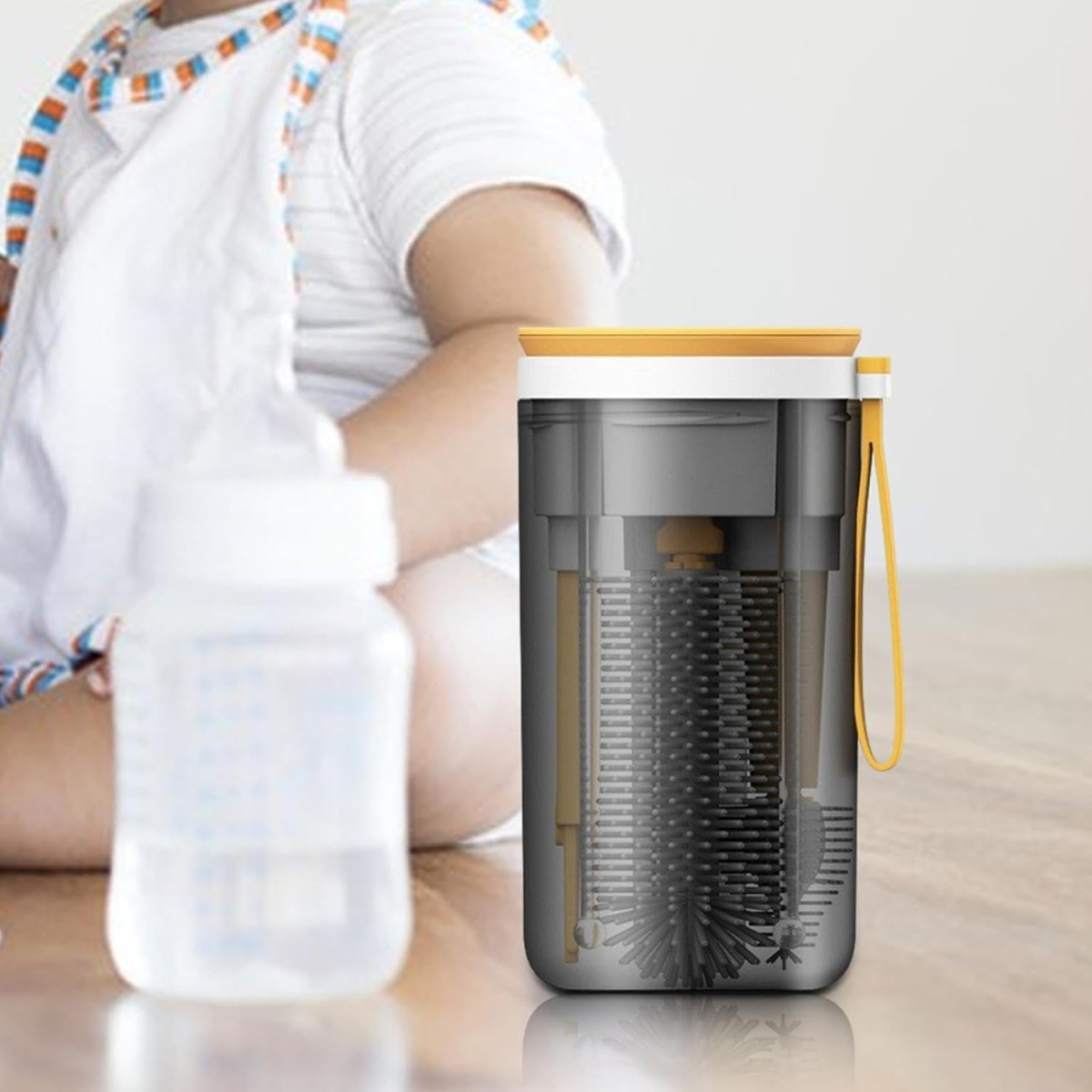 KIT CEPILLOS LIMPIEZA MAMADERA PORTÁTILES 6 PIEZAS BEBÉS LAU - 4