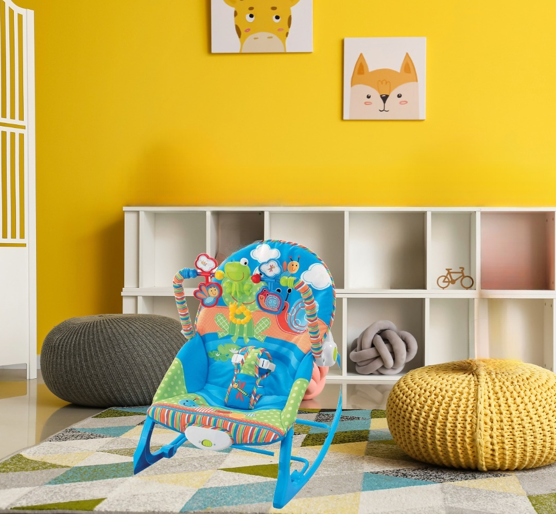 SILLA MECEDORA ESTIMULA DIVERTIDA COMODA PLEGABLE BEBES LAU - 2