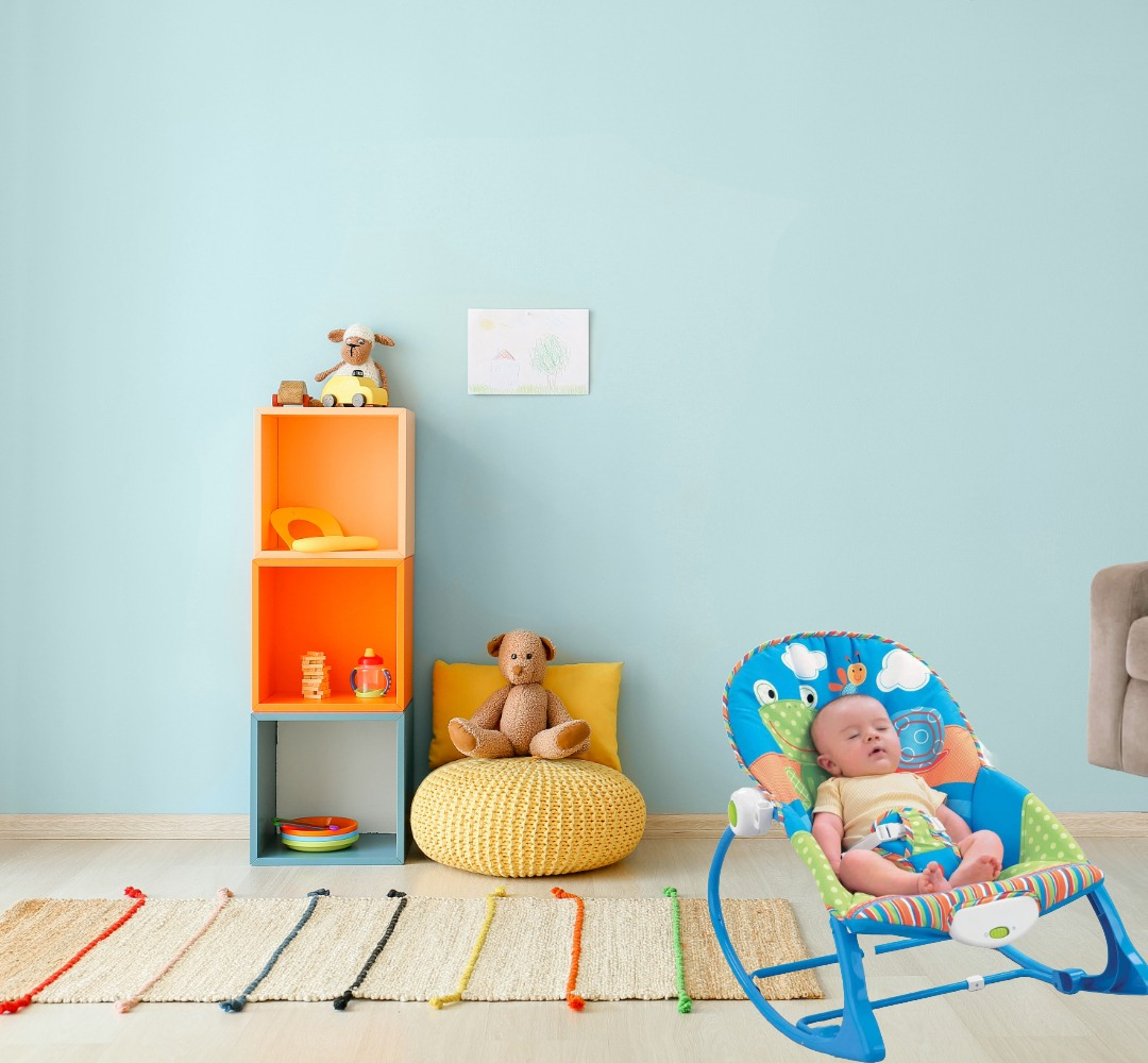 SILLA MECEDORA ESTIMULA DIVERTIDA COMODA PLEGABLE BEBES LAU - 6