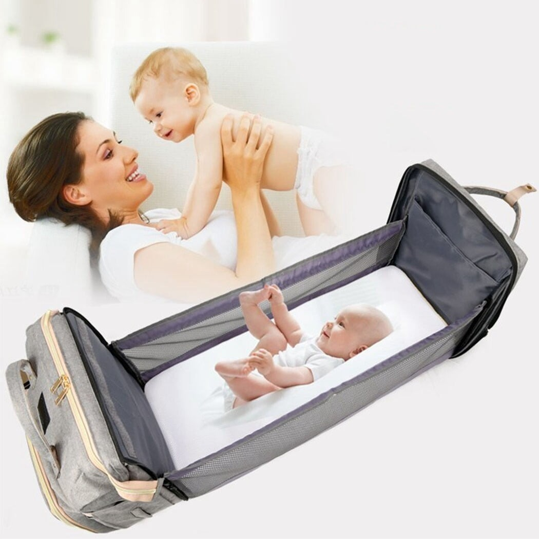 MOCHILAS BOLSOS PAÑALERA PORTÁTIL LIGERO MAMÁ BEBES LAU - 3