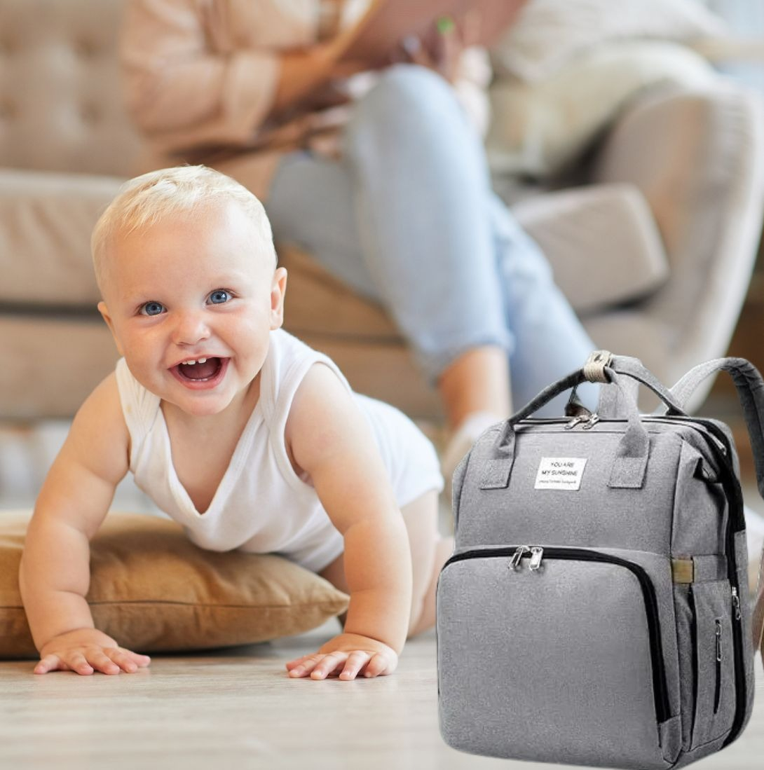 MOCHILAS BOLSOS PAÑALERA PORTÁTIL LIGERO MAMÁ BEBES LAU - 7