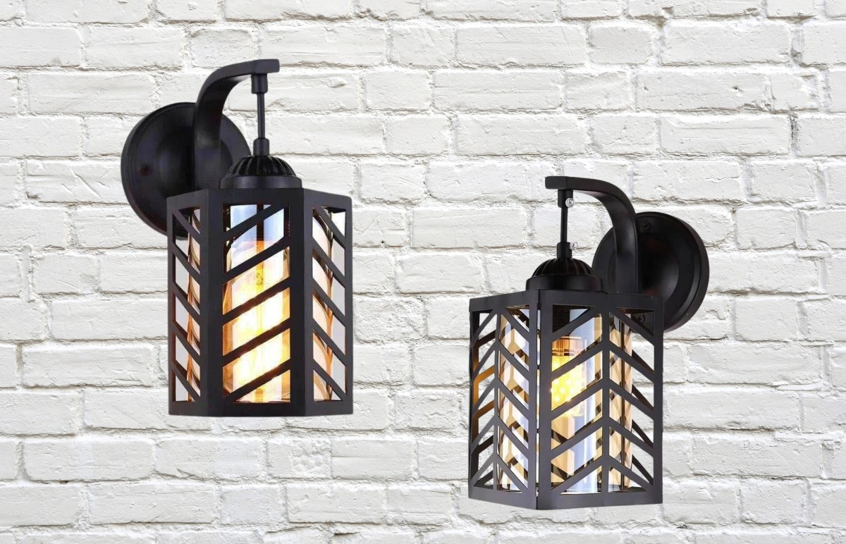 LAMPARA TECHO PARED JAULA HEXAGONAL MODERNA HOGAR LAU - 8