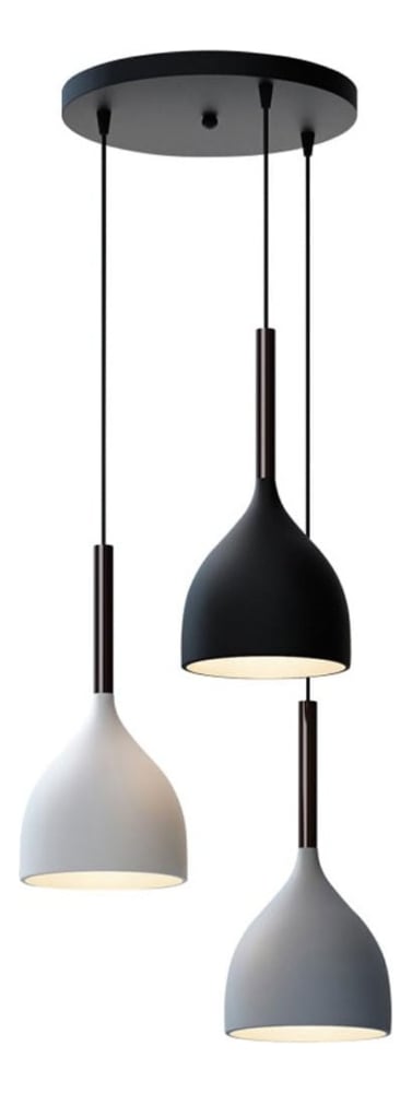 LAMPARA COLGANTE NORDICA PANTALLA METALICA 3 COLORES LAU - 3