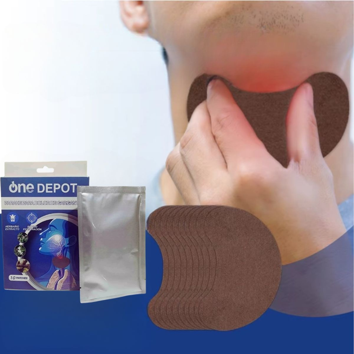 PARCHE HERBAL TOS DOLOR GARGANTA ALIVIO DURADERO 6 PACK JHN - 3