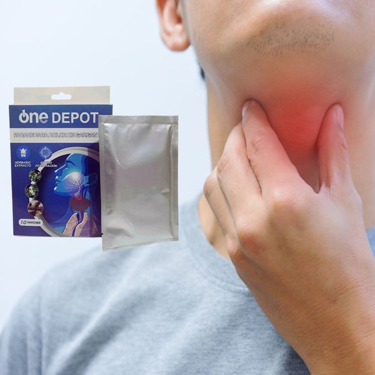 PARCHE HERBAL TOS DOLOR GARGANTA ALIVIO DURADERO 6 PACK JHN - 5