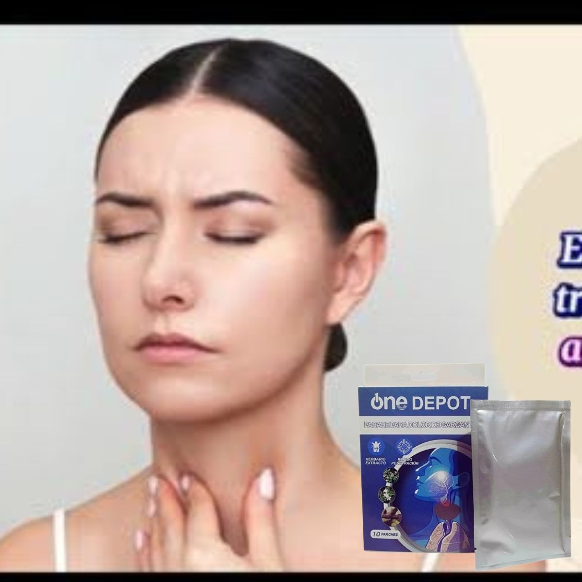 PARCHE HERBAL TOS DOLOR GARGANTA ALIVIO DURADERO 6 PACK JHN - 7