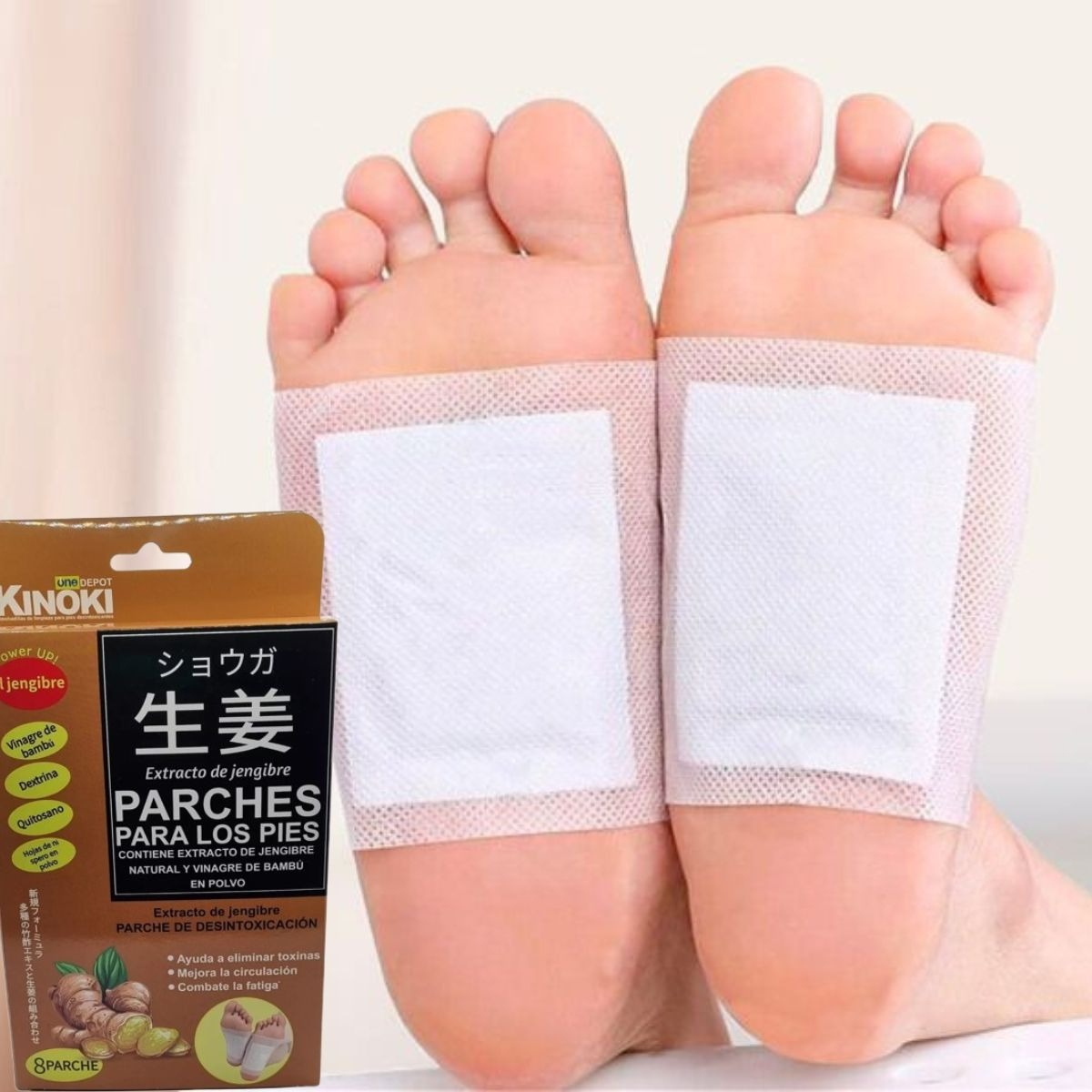 PARCHES DESINTOXICANTES PIES JENGIBRE LIMPIEZA 4 PACK JHN - 6